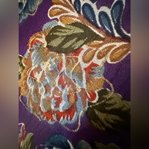 Silk Scarf with Hand Painted Gold - Picture 9 of 12